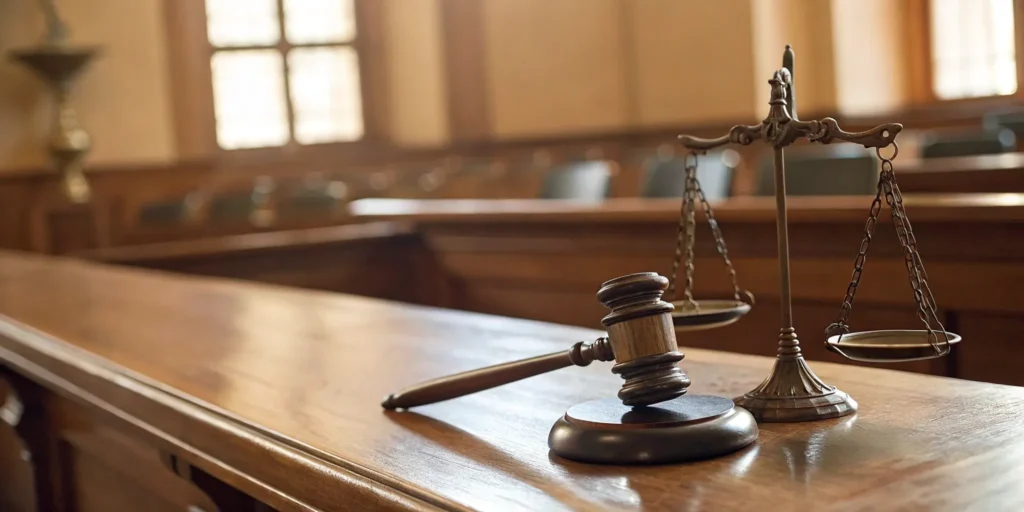 Gavel and scales symbolize legal action against investment fraud in Georgia.