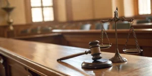 Gavel and scales symbolize legal action against investment fraud in Georgia.