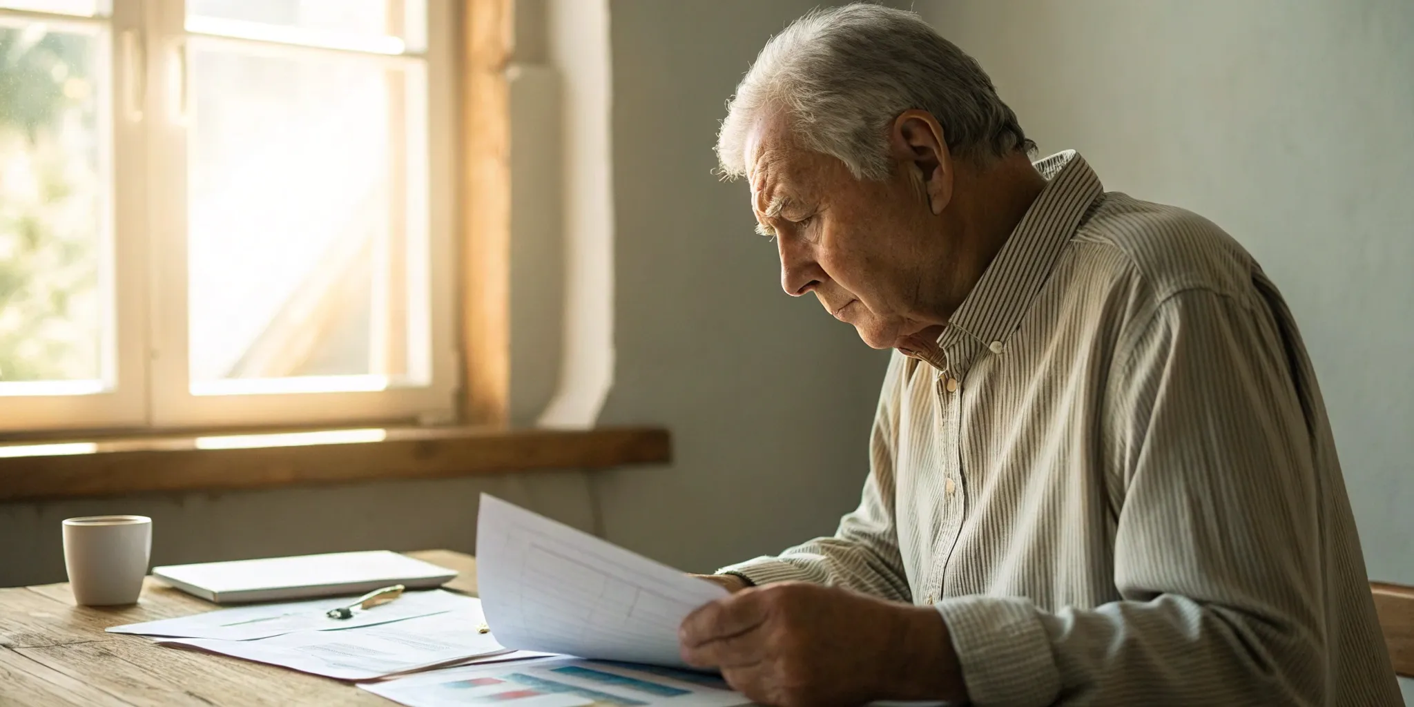 Edward Jones broker Mark Roberti reviews financial documents.