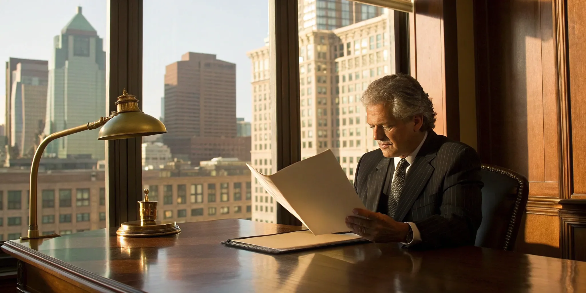 Boston investment fraud lawyer reviewing case documents.