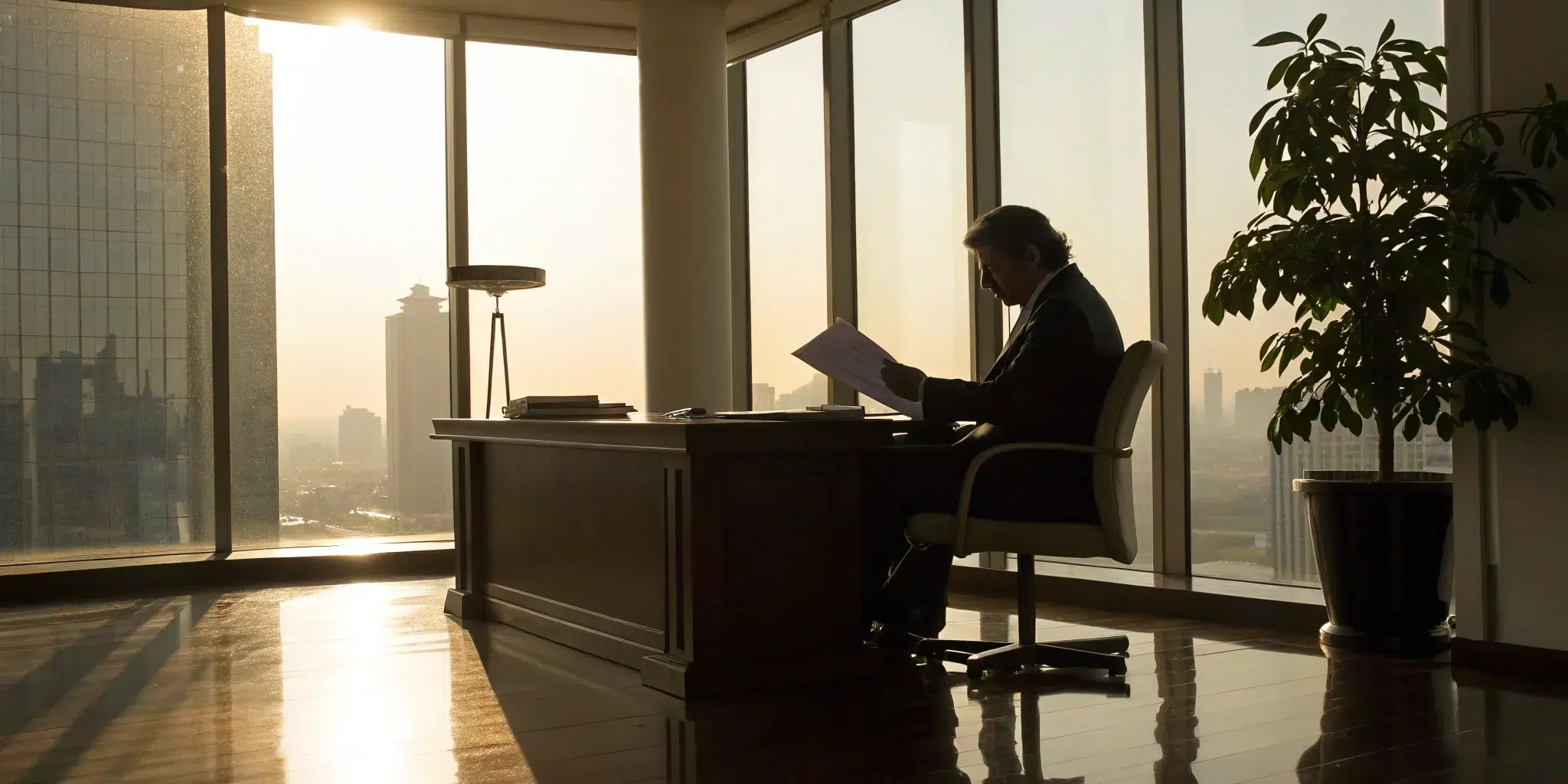 Portland investment fraud lawyer reviews documents in office.