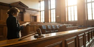 Indianapolis investment fraud lawyer reviewing documents.