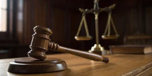 Gavel and scales of justice for the Future Income Payments lawsuit.