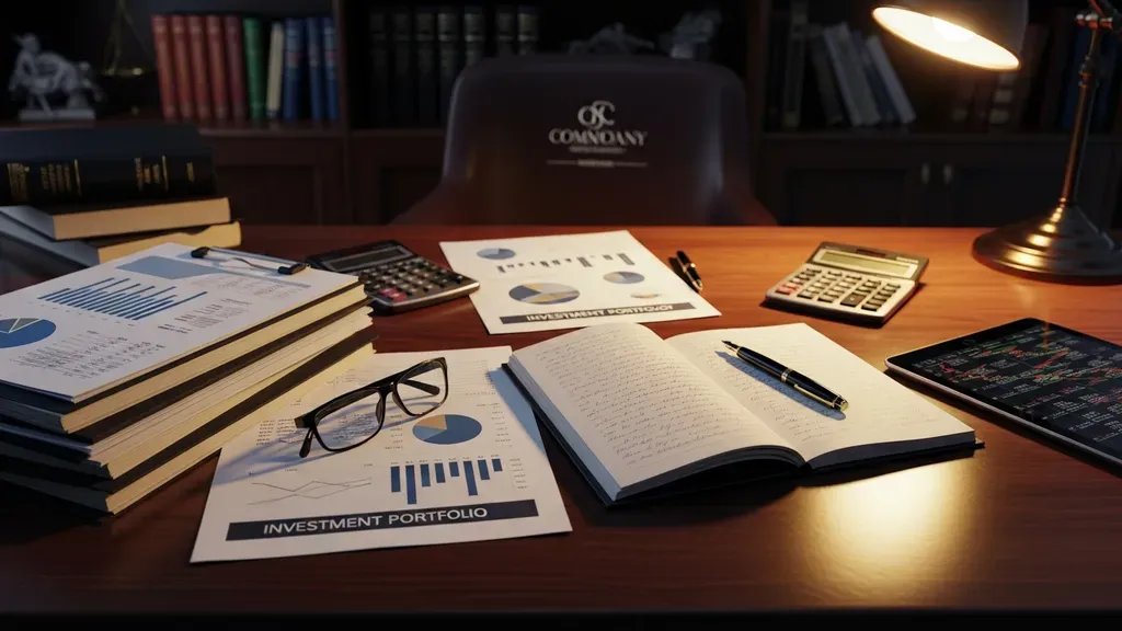 Financial documents and investment reports on an office desk representing breach of fiduciary duty by a financial advisor