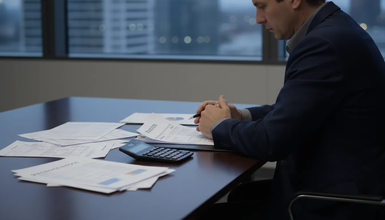 Investor reviewing statements after non-traded REIT losses