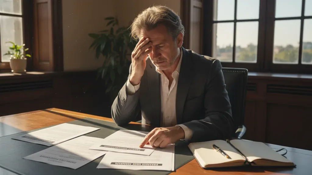 Investor reviewing off-book investment records related to selling away claims