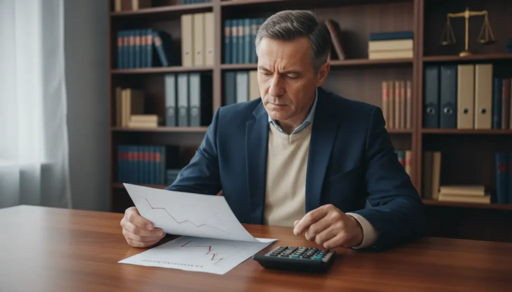 Investor reviewing unsuitable margin trading losses