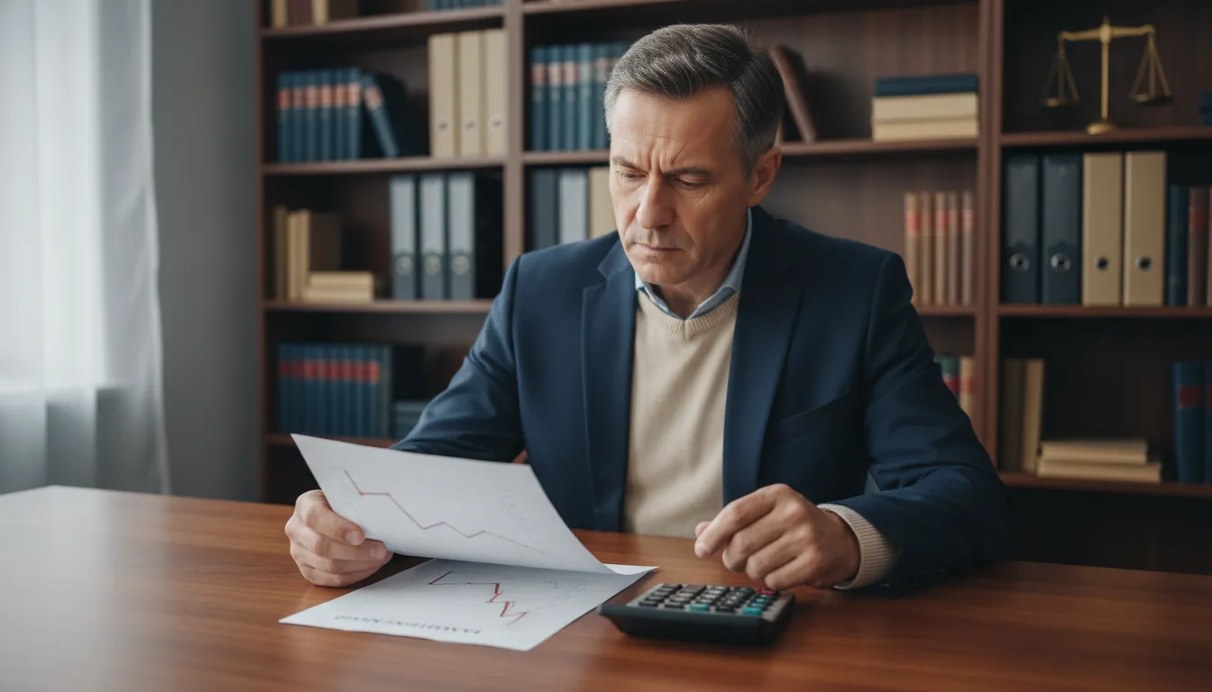 Investor reviewing unsuitable margin trading losses