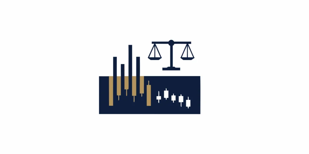 A professional corporate illustration representing initial public offering (IPO) investments, equity markets, and securities arbitration.