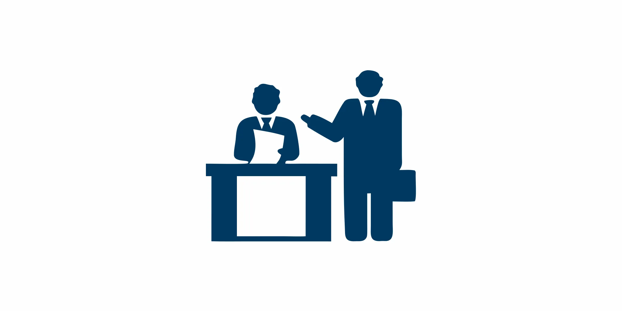 Senior investor reviewing financial documents with broker in professional office setting
