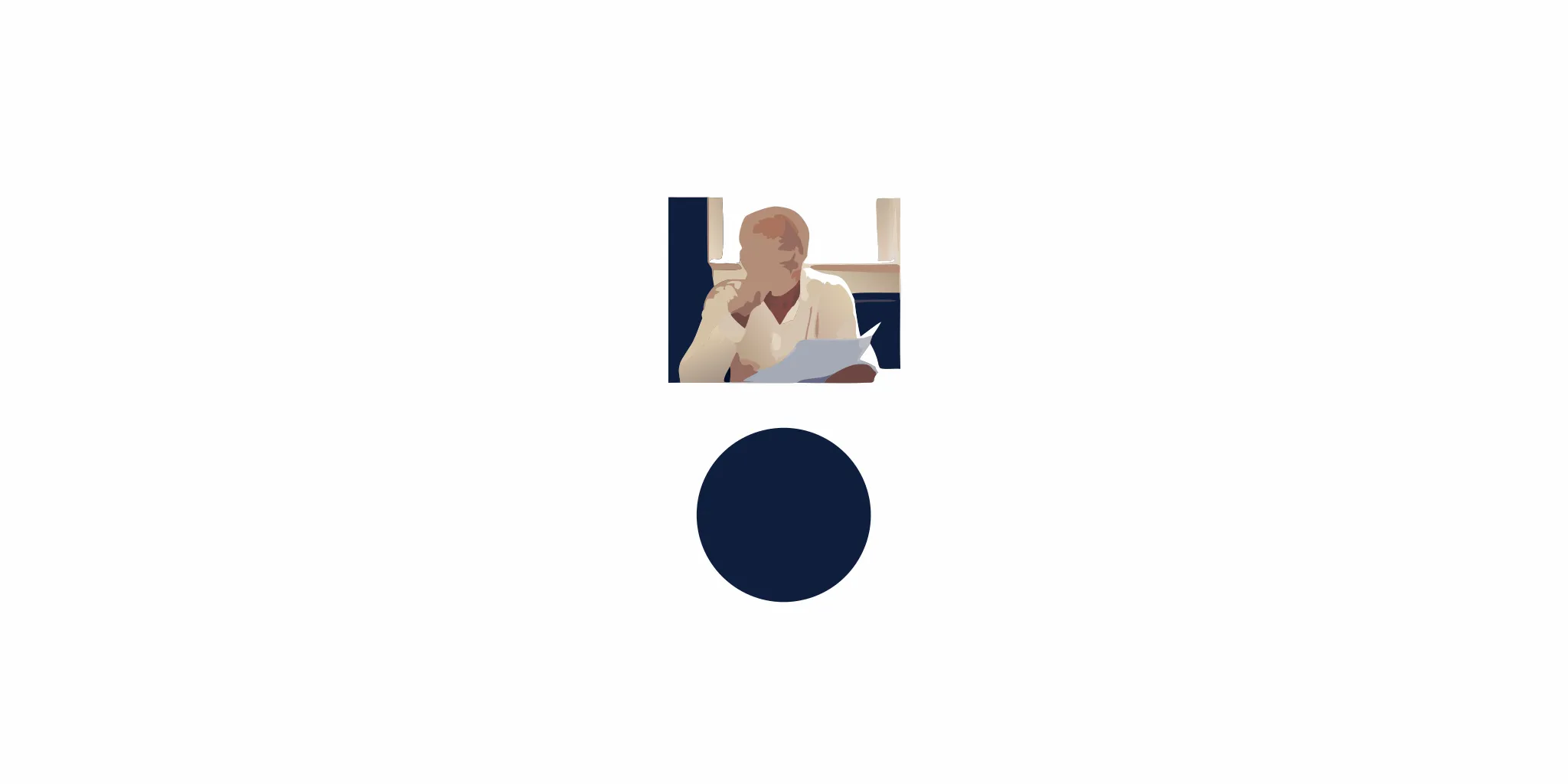 Senior investor reviewing financial documents at home with a concerned expression